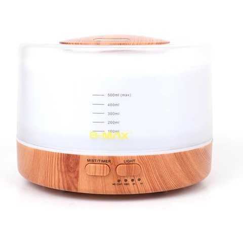 Difusor de Aromas Elétrico Umidificador Ultrassônico 500ml Ideal para Cromoterapia Amadeirado