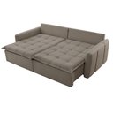 Ver imagem 5 de Sofá Cama Veludo em Madeira Eucalipto 200cm Braço 20cm Arizona Meu Sofá Online