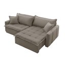 Ver imagem 4 de Sofá Cama Veludo em Madeira Eucalipto 200cm Braço 20cm Arizona Meu Sofá Online