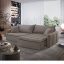 Ver imagem 1 de Sofá Cama Veludo em Madeira Eucalipto 200cm Braço 20cm Arizona Meu Sofá Online
