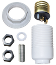 Ver imagem 1 de Kit 5 Reparos para Lustre Antigo Soquete Padrão E-27 Branco