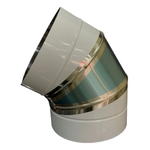 Curva 90° Graus em Inox Escovado para Tubulação 200mm 8 Polegadas