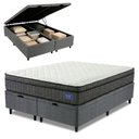 Ver imagem 1 de Cama Box Baú Colchão Queen Ortopédico D33 Euro Pillow Ultra 158x198x66cm