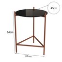Ver imagem 2 de Mesa Lateral Industrial Marbella Cobre Com Preto