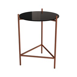 Mesa Lateral Industrial Marbella Cobre Com Preto - 3 Mesa Lateral Industrial Marbella Cobre Com Preto - 3