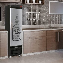 Cervejeira 228 Litros Frost Free Porta Cega Aço Tipo Inox GRB-23 E GW Gelopar Laterais Pretas 220v - 4