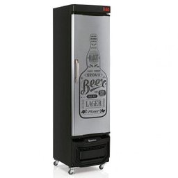 Cervejeira 228 Litros Frost Free Porta Cega Aço Tipo Inox GRB-23 E GW Gelopar Laterais Pretas 220v - 1