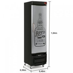 Cervejeira 228 Litros Frost Free Porta Cega Aço Tipo Inox GRB-23 E GW Gelopar Laterais Pretas 220v - 5