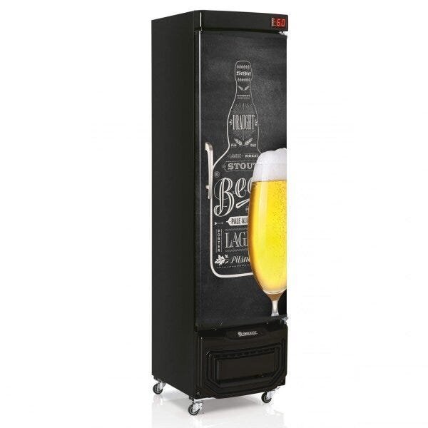 Cervejeira 228 Litros Frost Free Porta Cega GRB-23 E QC Gelopar Preta 127v - 1