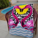 Ver imagem 3 de Toalha Praia Aveludada Gigante Microfibra Estampada Kit 3