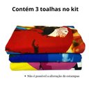 Ver imagem 4 de Toalha Praia Aveludada Gigante Microfibra Estampada Kit 3