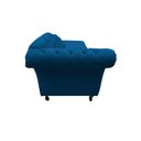 Ver imagem 7 de Recamier Decorativo Divã Styllus Lado Direito Couro Azul Marinho