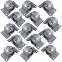 Ver imagem 1 de Kit 14 Chapinhas Chapa Inclinada 15º com Tubo Fixação Pés Palito Rosca 5/16 Zincada