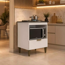 Ver imagem 1 de Balcão para Cooktop 4 Bocas com Espaço para Forno Branco - J Carvalho