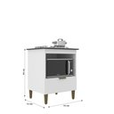 Ver imagem 3 de Balcão de Cozinha para Cooktop 4 Bocas Iara 1 Porta Branco - Jcarvalho