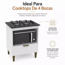 Ver imagem 3 de Balcão para Cooktop 4 Bocas com Espaço para Forno Branco - J Carvalho