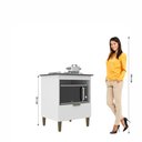 Ver imagem 4 de Balcão de Cozinha para Cooktop 4 Bocas Iara 1 Porta Branco - Jcarvalho
