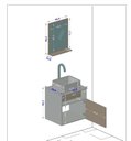 Ver imagem 3 de Gabinete Banheiro Gama 1 Porta Cuba e Armario Espelheira