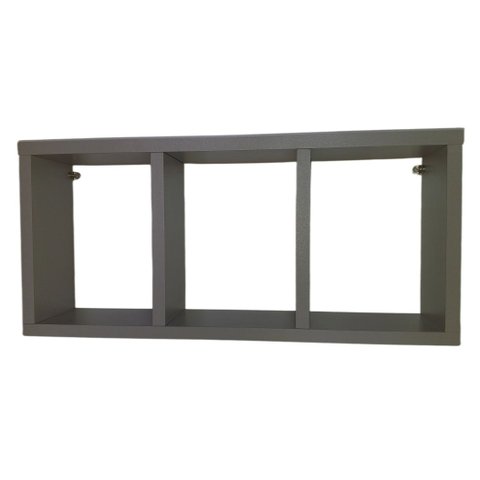 Nicho Triplo Decoração - para Banheiro Cozinha Sala Quarto 50x23x10 - Cinza Tx