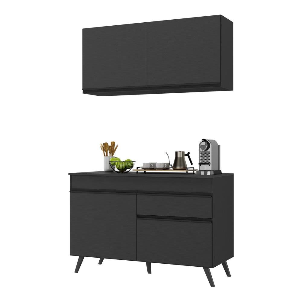 Armário de Cozinha Compacta 2 peças MP3687.895 Veneza Preto - 3