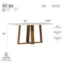Ver imagem 2 de Mesa de Jantar Rubi 6 Lugares Retangular com Vidro MDF Off White New Ceval Móveis