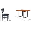Ver imagem 3 de Mesa Laís de 120cm com 4 Cadeiras Ibiza Preto