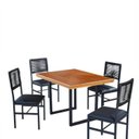 Ver imagem 2 de Mesa Laís de 120cm com 4 Cadeiras Ibiza Preto