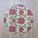 Ver imagem 4 de Kit Capa de Sousplat Natal Floral Xadrez Dupla Face 06 Peças
