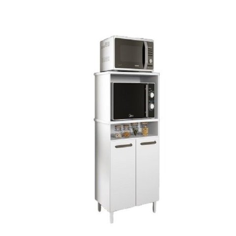 Balcão Freijo para Forno e Micro-ondas com 02 Portas Espaçoso Moderno Np