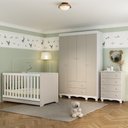 Ver imagem 1 de Quarto de Bebê Completo com Berço Americano 3 em 1 Dengo Multimóveis Mp4588 Branco/off White