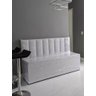 Conjunto Canto Alemão Baú Encosto Ripado Corino 120x45cm Branco - 2