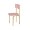 Kit 2 Cadeiras Infantil Elisa Assento Suede Rosa Base em Madeira Maciça - 2