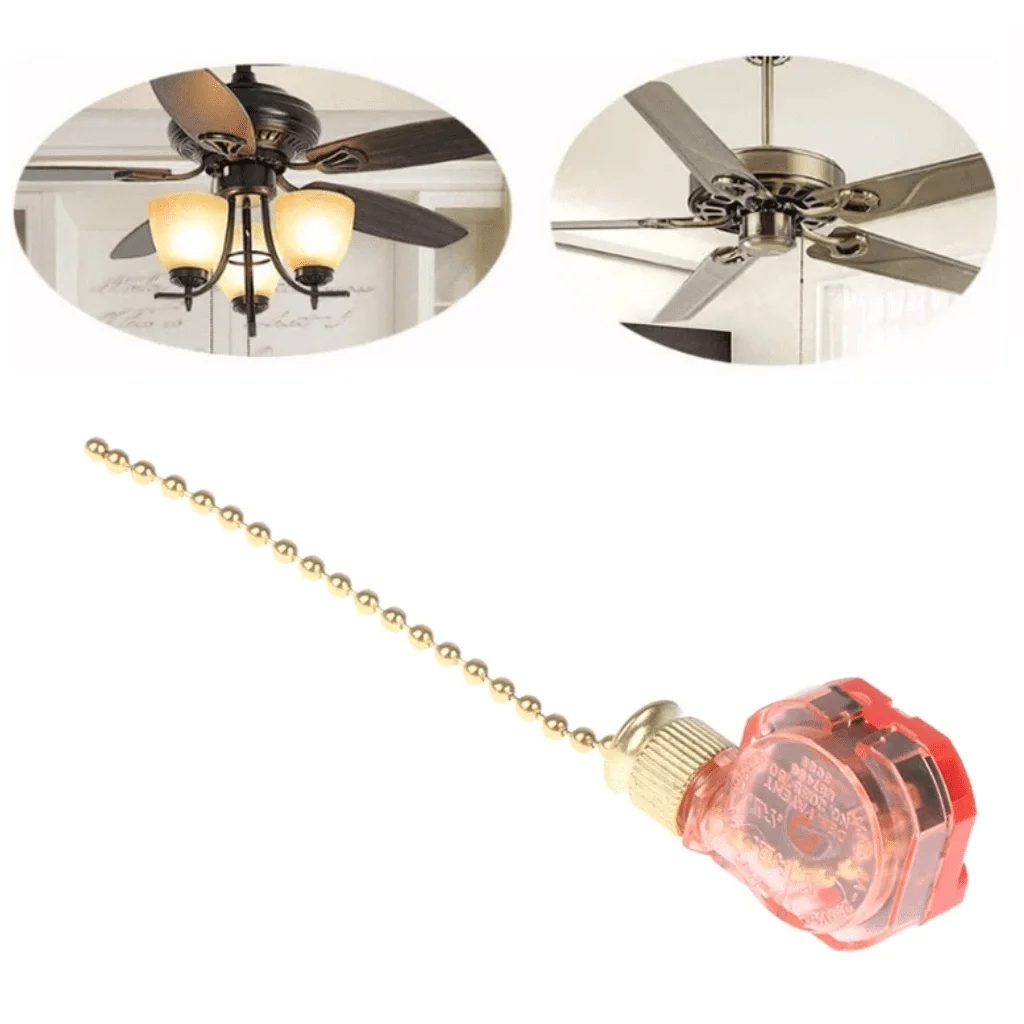 Interruptor de Ventilador de Teto com Corrente 3 Velocidades 4 Fios - 2