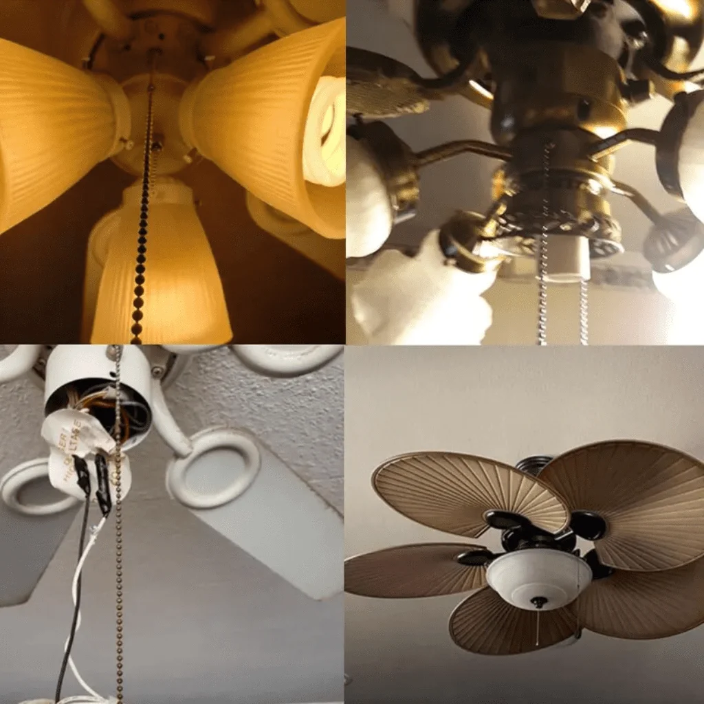 Interruptor de Ventilador de Teto com Corrente 3 Velocidades 4 Fios - 9