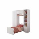 Ver imagem 2 de Quarto Infantil com Cama e Guarda Roupa Elysa Branco