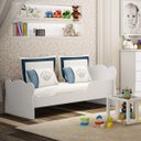 Ver imagem 6 de Quarto Infantil com Cama e Guarda Roupa Elysa Branco