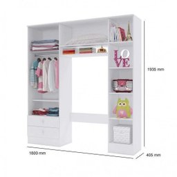 Quarto Infantil com Cama e Guarda Roupa Elysa  - 3