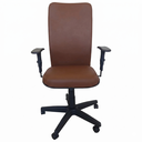 Ver imagem 1 de Cadeira Presidente Executiva Marrom Corporativa Reclinável Flange Relax 140kg Estrela Metal Braço