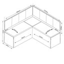 Ver imagem 4 de Conjunto Canto Alemão Baú com Mesa Retangular Tampo de Vidro com 2 Cadeiras Veloso Yescasa Bege/Mel/