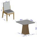 Ver imagem 4 de Kit Mesa de Jantar Orquestra com 4 Cadeira Sinfonia em Linho Naturale/off White/creme