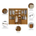 Ver imagem 7 de Guarda-Roupa Casal 6 Portas 100% MDF com Pés Volpi Marrom/Cumaru