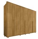 Ver imagem 3 de Guarda-Roupa Casal 6 Portas 100% MDF com Pés Volpi Marrom/Cumaru