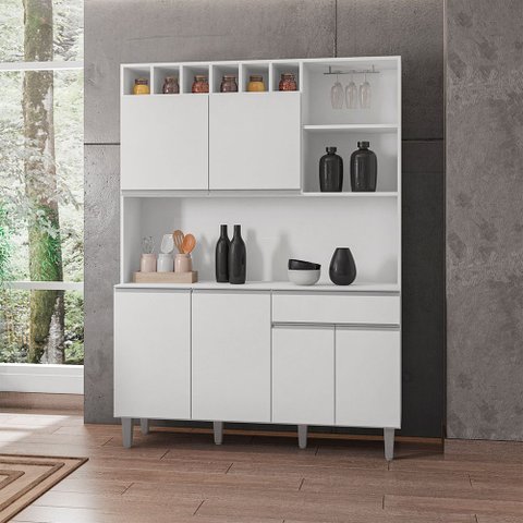 Kit Cozinha Alice Armário Completo Ajl Móveis