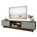 Ver imagem 2 de Rack para Tv até 80 Polegadas 218 Cm 2 Portas Rustic/cinza Lux Madesa