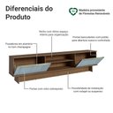 Ver imagem 4 de Rack para Tv até 80 Polegadas 218 Cm 2 Portas Rustic/cinza Lux Madesa