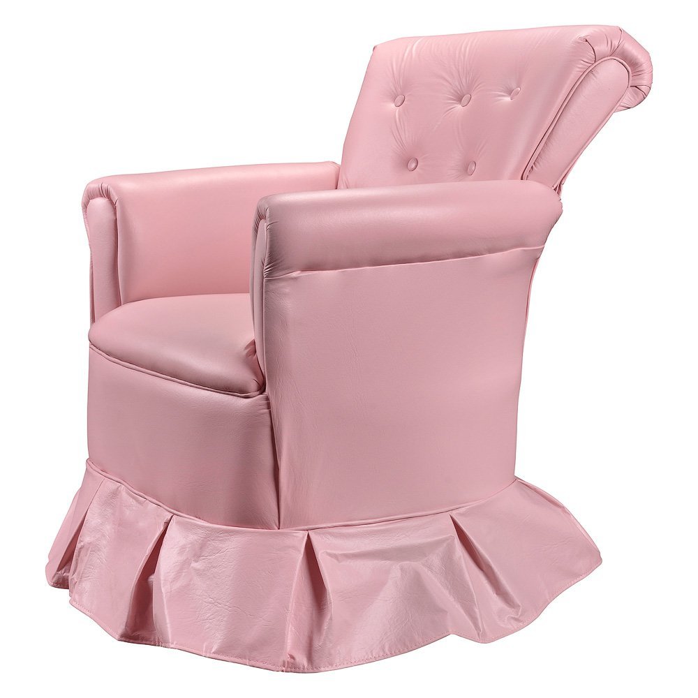 Poltrona Amamentação Balanço Decorativa com Puff Nana:Rosa - 4