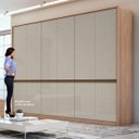 Ver imagem 5 de Guarda-Roupa Casal 6 Portas 4 Gavetas com Espelho e Pés Urban