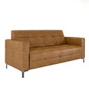Ver imagem 1 de Sofá Living Decorativo Houston 2 Lugares 180cm Pés em Metal Pu Caramelo G33 - Gran Belo