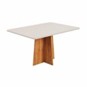 Ver imagem 2 de Mesa de Jantar Retangular 4 Lugares Aires em MDF Mel e Preto