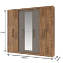 Ver imagem 5 de Guarda-Roupa Casal 8 Portas com Espelho Héster Espresso Móveis